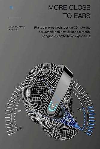 TUTT Right Ear Hook with Microphone BT 5.1+EDR Handsfree Earphones Single Ear Hook HD Call Business | Driving | 15 Hrs Call and Music | iOS Android - TUTT