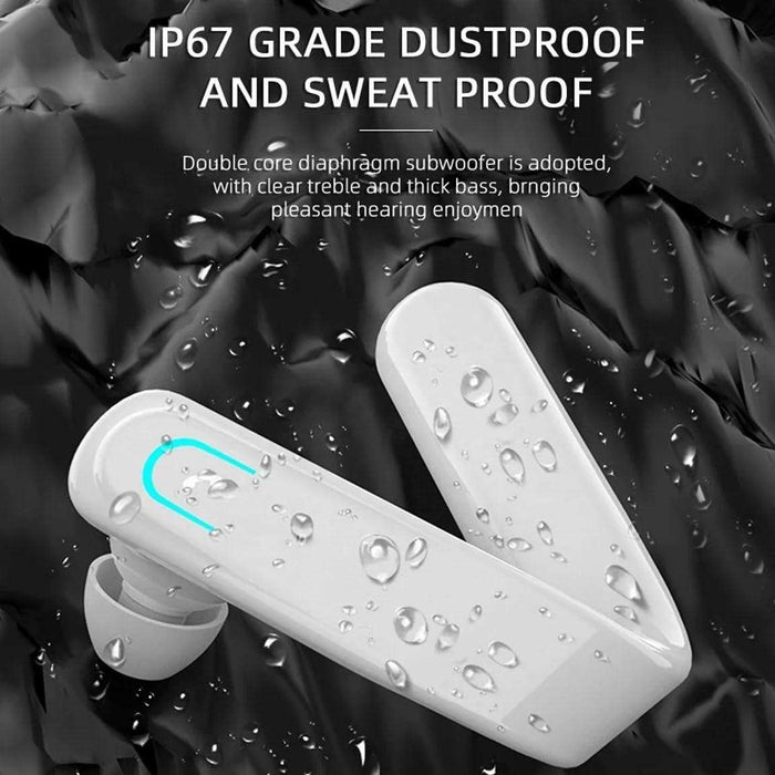 TUTT Right Ear Hook with Microphone BT 5.1+EDR Handsfree Earphones Single Ear Hook HD Call Business | Driving | 15 Hrs Call and Music | iOS Android - TUTT