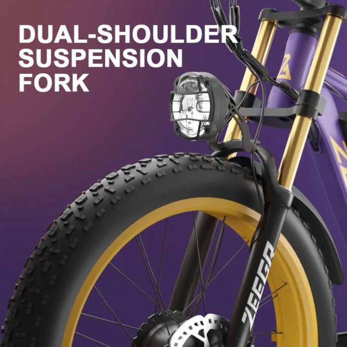 TUTT S1-BOOM Electric Bike 48V 2000W 48V 22.4Ah 35MPH 26" Dual Suspension Hydraulic Disc Brake 7 Speed E Bike Bicycle Mountain Ebike - TUTT