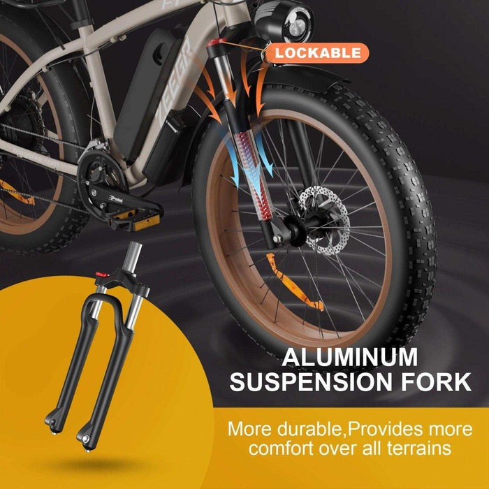TUTT S1-BOOM Electric Bike 48V 2000W 48V 22.4Ah 35MPH 26" Dual Suspension Hydraulic Disc Brake 7 Speed E Bike Bicycle Mountain Ebike - TUTT
