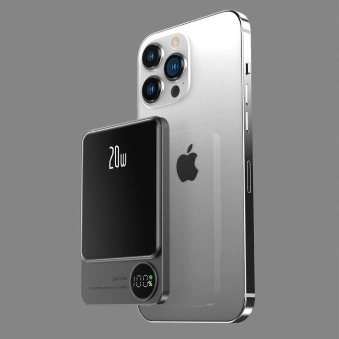 TUTT S11 10,000mAh MagSafe Wireless Power Bank – USB-C PD 20W, LED Display, iPhone Compatibl - TUTT