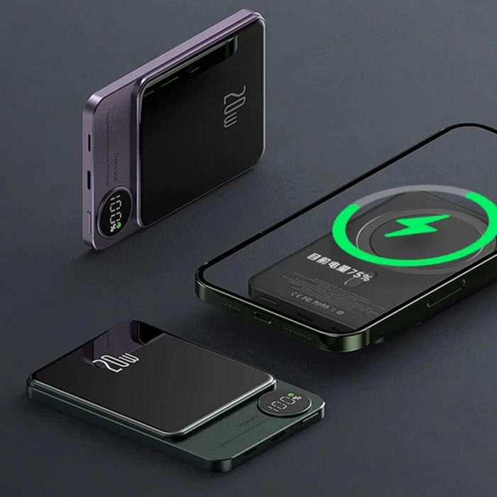 TUTT S11 10,000mAh MagSafe Wireless Power Bank – USB-C PD 20W, LED Display, iPhone Compatibl - TUTT