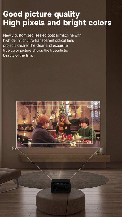 TUTT S24 Ultra Smart Home Theatre Cinematic Projector Auto Focus Keystone & APPs 4K | Android TV WiFi and Bluetooth, Netflix/YouTube Built-in Apps - TUTT