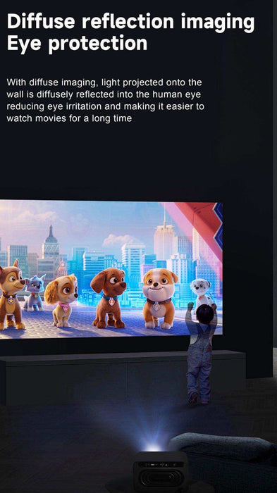 TUTT S24 Ultra Smart Home Theatre Cinematic Projector Auto Focus Keystone & APPs 4K | Android TV WiFi and Bluetooth, Netflix/YouTube Built-in Apps - TUTT