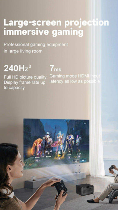TUTT S24 Ultra Smart Home Theatre Cinematic Projector Auto Focus Keystone & APPs 4K | Android TV WiFi and Bluetooth, Netflix/YouTube Built-in Apps - TUTT