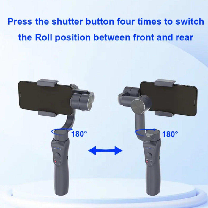 TUTT S5B Pro + AI Face Tracking Module 3 Axis Gimbal Stabilizer 360° rotation handheld selfies for Smartphone Anti Shake Inception Mode Power Bank - TUTT