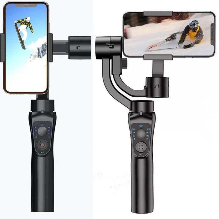 TUTT S5B (Upgraded) 3 Axis Gimbal Stabilizer Automatic Wireless Tripod Selfie Stick with 360° rotation handheld selfies for Smartphone Anti Shake Face Tracking Foldable Video Photo - TUTT