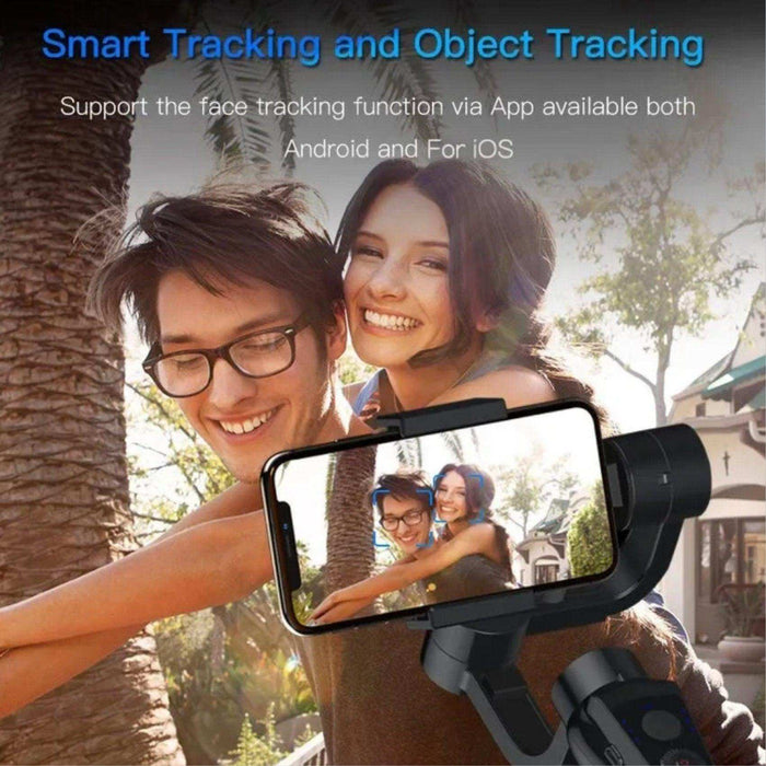 TUTT S5B (Upgraded) 3 Axis Gimbal Stabilizer Automatic Wireless Tripod Selfie Stick with 360° rotation handheld selfies for Smartphone Anti Shake Face Tracking Foldable Video Photo - TUTT