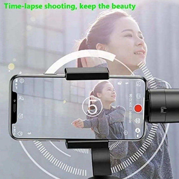 TUTT S5B (Upgraded) 3 Axis Gimbal Stabilizer Automatic Wireless Tripod Selfie Stick with 360° rotation handheld selfies for Smartphone Anti Shake Face Tracking Foldable Video Photo - TUTT