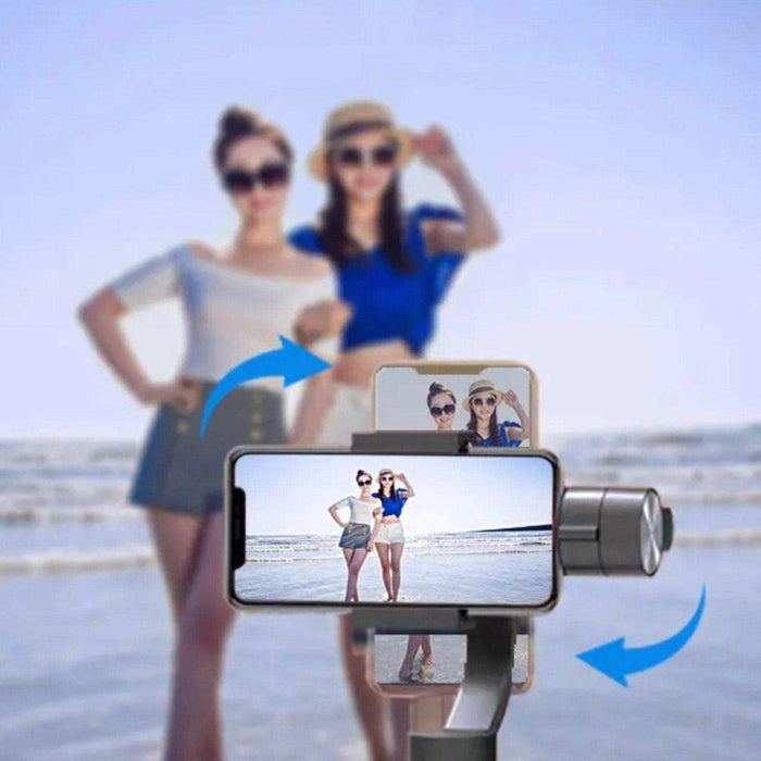 TUTT S5B (Upgraded) 3 Axis Gimbal Stabilizer Automatic Wireless Tripod Selfie Stick with 360° rotation handheld selfies for Smartphone Anti Shake Face Tracking Foldable Video Photo - TUTT