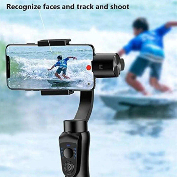TUTT S5B (Upgraded) 3 Axis Gimbal Stabilizer Automatic Wireless Tripod Selfie Stick with 360° rotation handheld selfies for Smartphone Anti Shake Face Tracking Foldable Video Photo - TUTT
