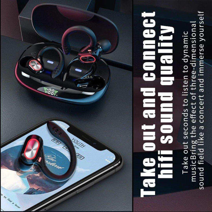 TUTT S730 Wireless Earbuds Bluetooth V5.0 Earbuds Built-in Mic Bluetooth Headphones in-Ear Stereo Wireless Earphones with Charging Case Waterproof Headset Ear Buds for Sport Running Business - TUTT