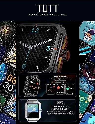 TUTT S8 Men Women Activity Fitness Tracker Pedometer SmartWatch NFC 1.9" HD Screen | AI Voice | IP67 Waterproof | Health and Sleep Monitoring | 128 Memory | Prestigious Gift Montre Intelligente - TUTT