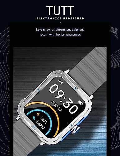 TUTT S8 Men Women Activity Fitness Tracker Pedometer SmartWatch NFC 1.9" HD Screen | AI Voice | IP67 Waterproof | Health and Sleep Monitoring | 128 Memory | Prestigious Gift Montre Intelligente - TUTT