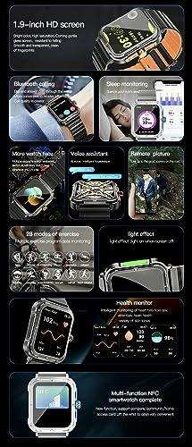 TUTT S8 Men Women Activity Fitness Tracker Pedometer SmartWatch NFC 1.9" HD Screen | AI Voice | IP67 Waterproof | Health and Sleep Monitoring | 128 Memory | Prestigious Gift Montre Intelligente - TUTT