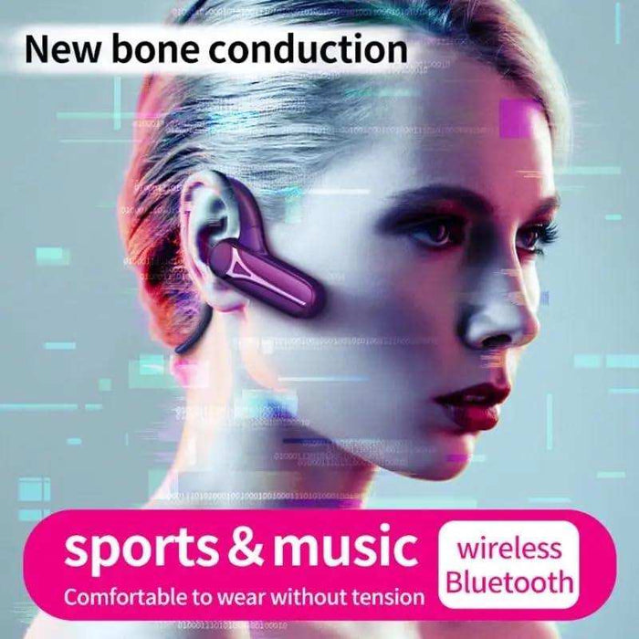TUTT Sports Earphones Bluetooth Headphones with ENC Microphone Bone Conduction Wireless Headset for Workouts and Running, 10 Hours of Music, Casque sans fil à Conduction osseuse - TUTT