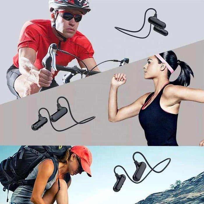 TUTT Sports Earphones Bluetooth Headphones with ENC Microphone Bone Conduction Wireless Headset for Workouts and Running, 10 Hours of Music, Casque sans fil à Conduction osseuse - TUTT