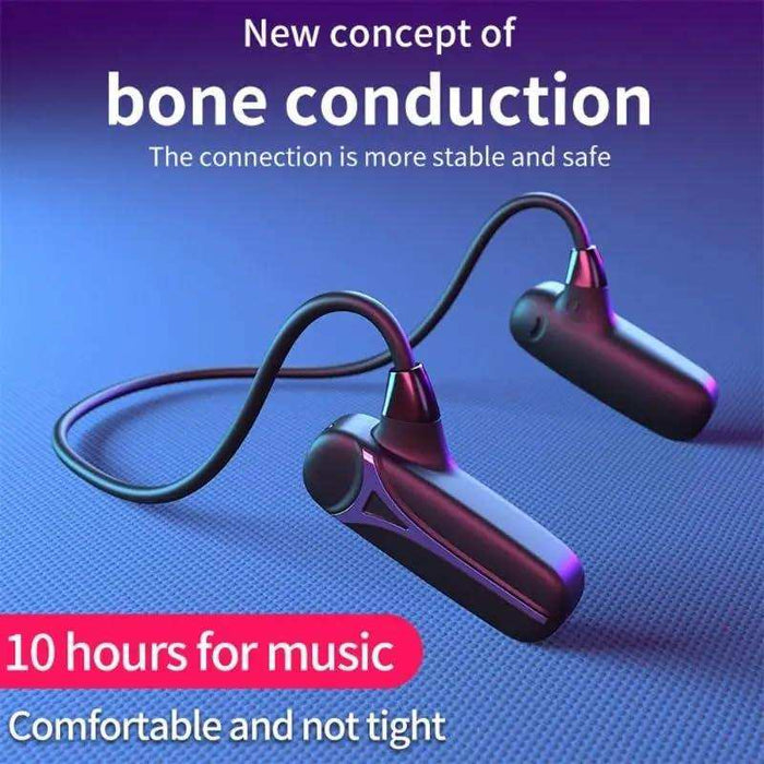 TUTT Sports Earphones Bluetooth Headphones with ENC Microphone Bone Conduction Wireless Headset for Workouts and Running, 10 Hours of Music, Casque sans fil à Conduction osseuse - TUTT