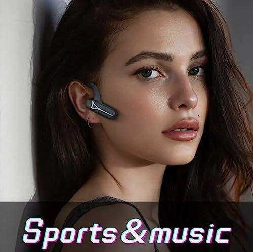 TUTT Sports Earphones Bluetooth Headphones with ENC Microphone Bone Conduction Wireless Headset for Workouts and Running, 10 Hours of Music, Casque sans fil à Conduction osseuse - TUTT