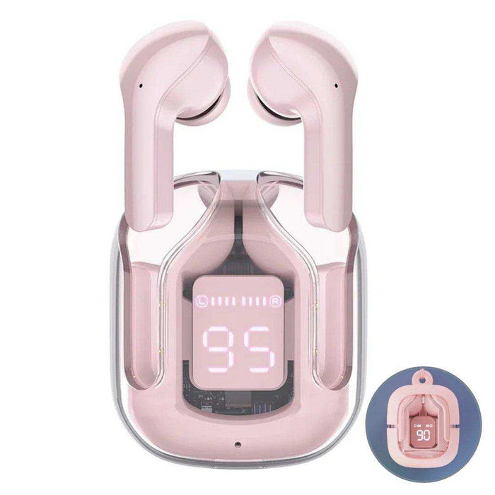 TUTT T6 BT 5.3 Earbuds True Wireless Headset Stereo Headphones In Ear Earphone With Digital Display and Transparent Case. Dual Microphone with Active Noise Cancelling Technology - TUTT