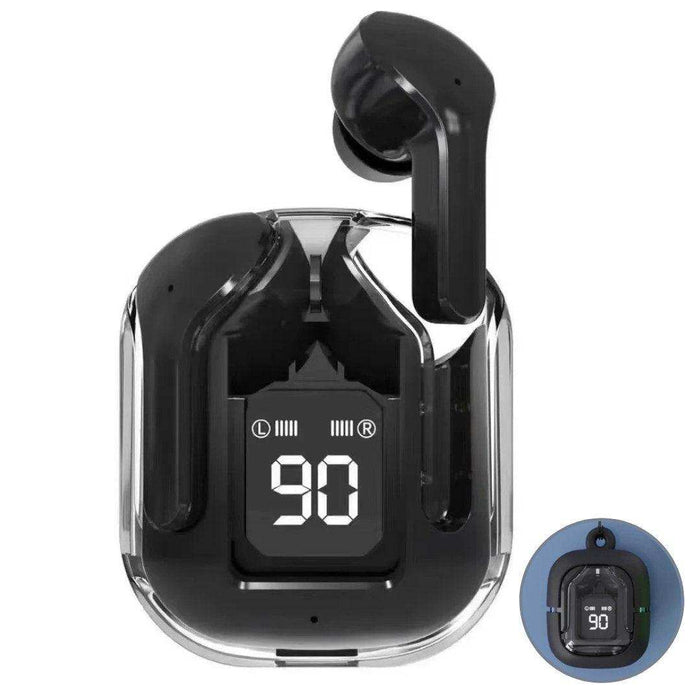 TUTT T6 BT 5.3 Earbuds True Wireless Headset Stereo Headphones In Ear Earphone With Digital Display and Transparent Case. Dual Microphone with Active Noise Cancelling Technology - TUTT