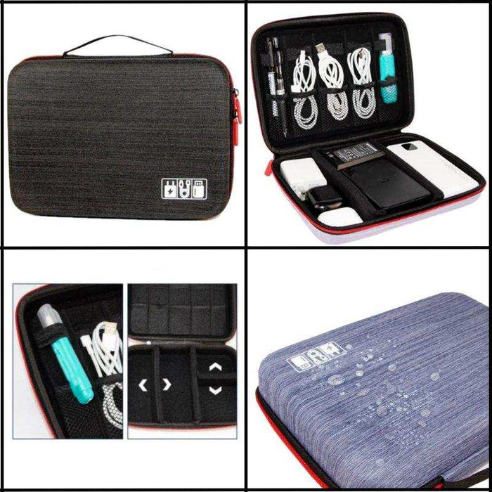TUTT Travel & Charging Kit | 10000mah Power Bank | Universal Travel Adapter 3 Global Plugs | Wireless Charging | 65 & 30W Charger 3 in 1 Cable | Waterproof Hard Shell Bag EU,UK,AUS - TUTT