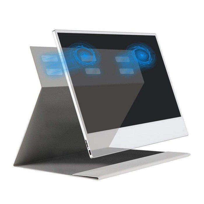 TUTT 16” Portable Touchscreen Monitor FHD IPS | Stand & Case | Built-in Speaker | Aluminum Frame - TUTT