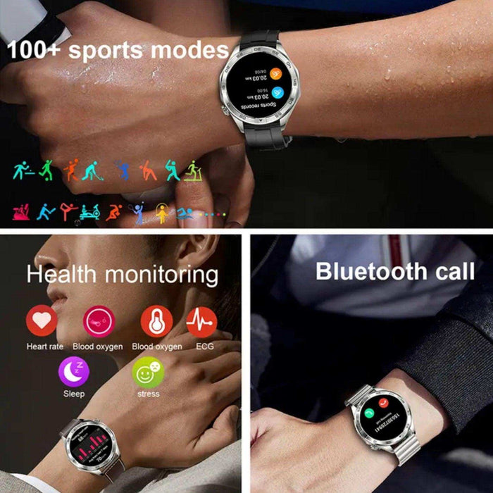 TUTT X105 Metal Case Men Smart Watch | 1.55'' Large HD Screen IP67 Tactical SmartWatch with BT Call Pedometer Sport Modes - TUTT