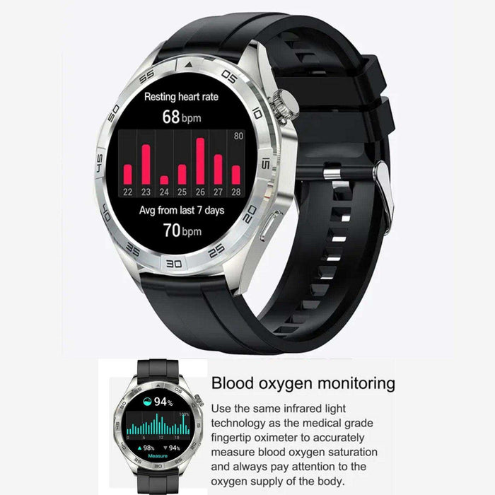 TUTT X105 Metal Case Men Smart Watch | 1.55'' Large HD Screen IP67 Tactical SmartWatch with BT Call Pedometer Sport Modes - TUTT