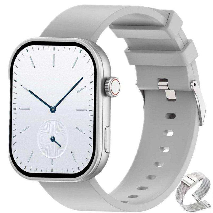 TUTT ZL8 Women Men 1.83" Fashion Smartwatch BT Calling Pedometer IP67 Waterproof Heart Rate Sleep Monitoring Multi Sport Activity Tracking Notification (Rubber & Steel Straps) - TUTT