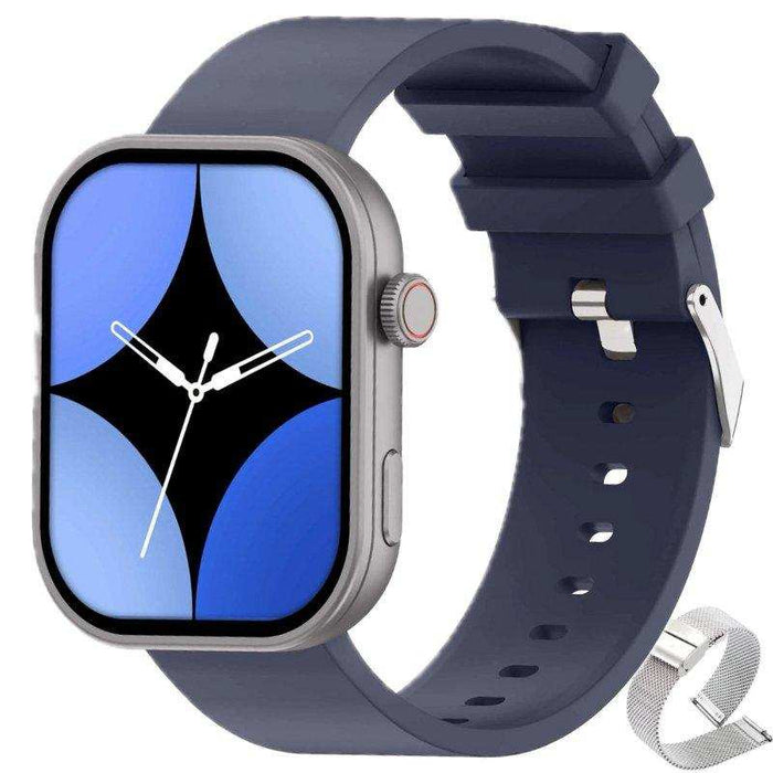 TUTT ZL8 Women Men 1.83" Fashion Smartwatch BT Calling Pedometer IP67 Waterproof Heart Rate Sleep Monitoring Multi Sport Activity Tracking Notification (Rubber & Steel Straps) - TUTT