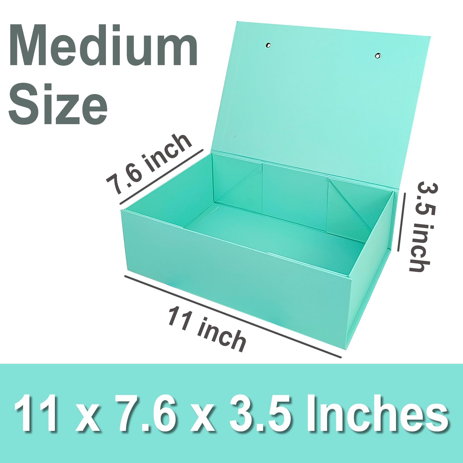 2 Pack Gift Box for Presents,11x7.6x3.5 Inches Large Gift Box with Lids By Good Dragons - TUTT