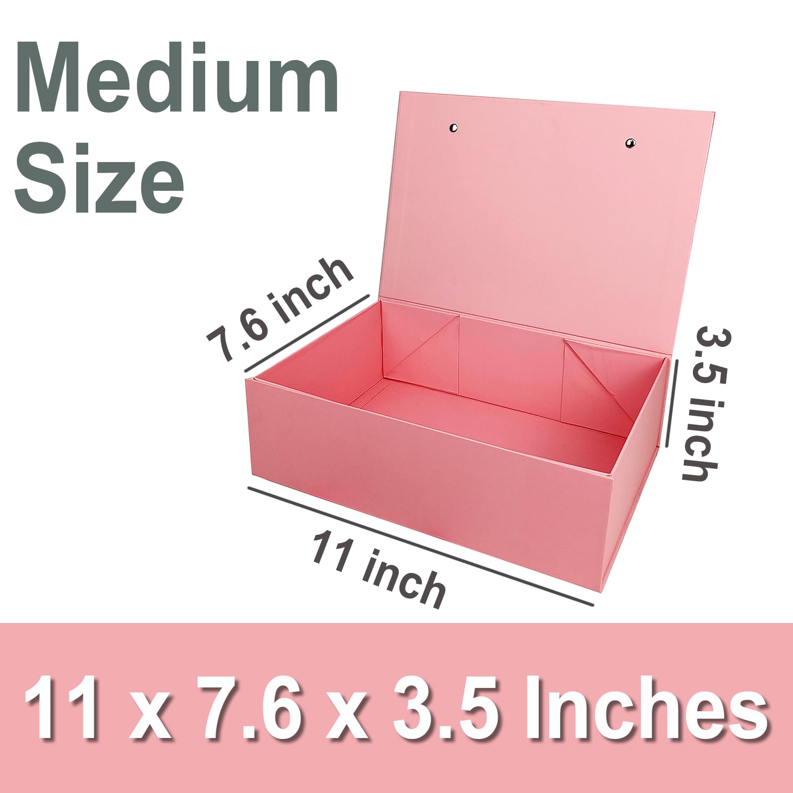 2 Pack Gift Box for Presents,11x7.6x3.5 Inches Large Gift Box with Lids By Good Dragons - TUTT