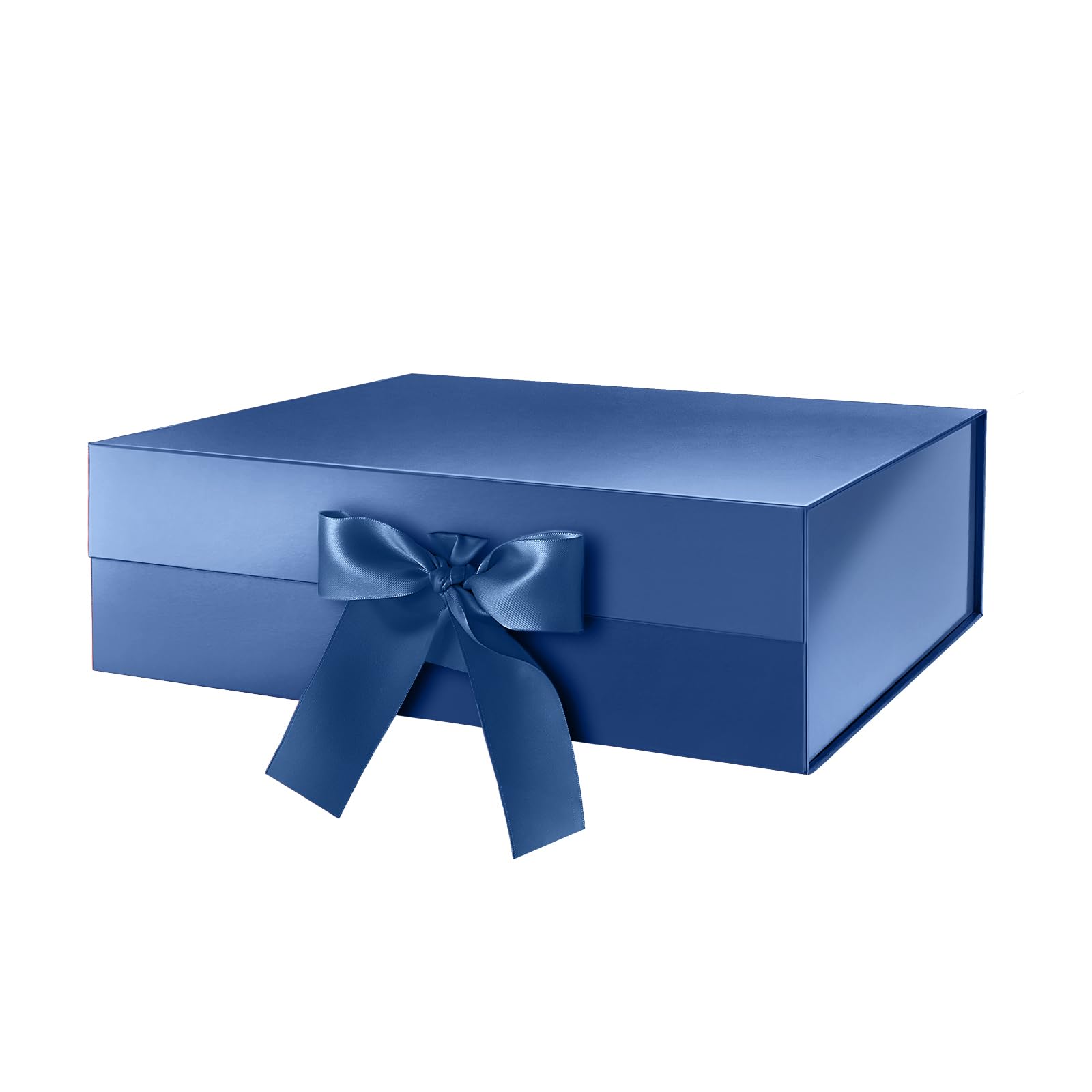 Gift Box with Ribbon 9x6.5x3.8 Inches, Gold Gift Box with Lid and Ribbon By Good Dragons