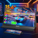 Portable 15.6-inch 4K ultra HD monitor with vibrant gaming scene, smartphone connected, neon office, TUTT