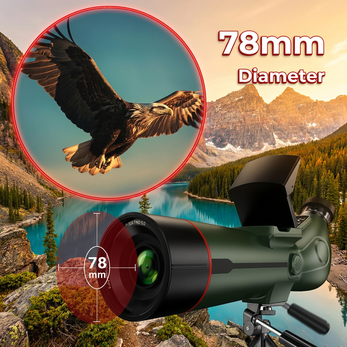 TUTT 350x , 4K Recording Telescope, Spotting Scope | External Screen & Night Vision | 30MP HD microSD IP54 Waterproof Star0ne