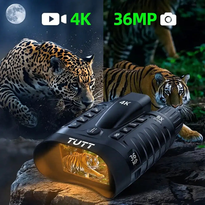 Lunettes de vision nocturne infrarouge TUTT, télémètre laser, jumelles 4K IP54 32 MP, zoom numérique 8x NV2185 Plus 
