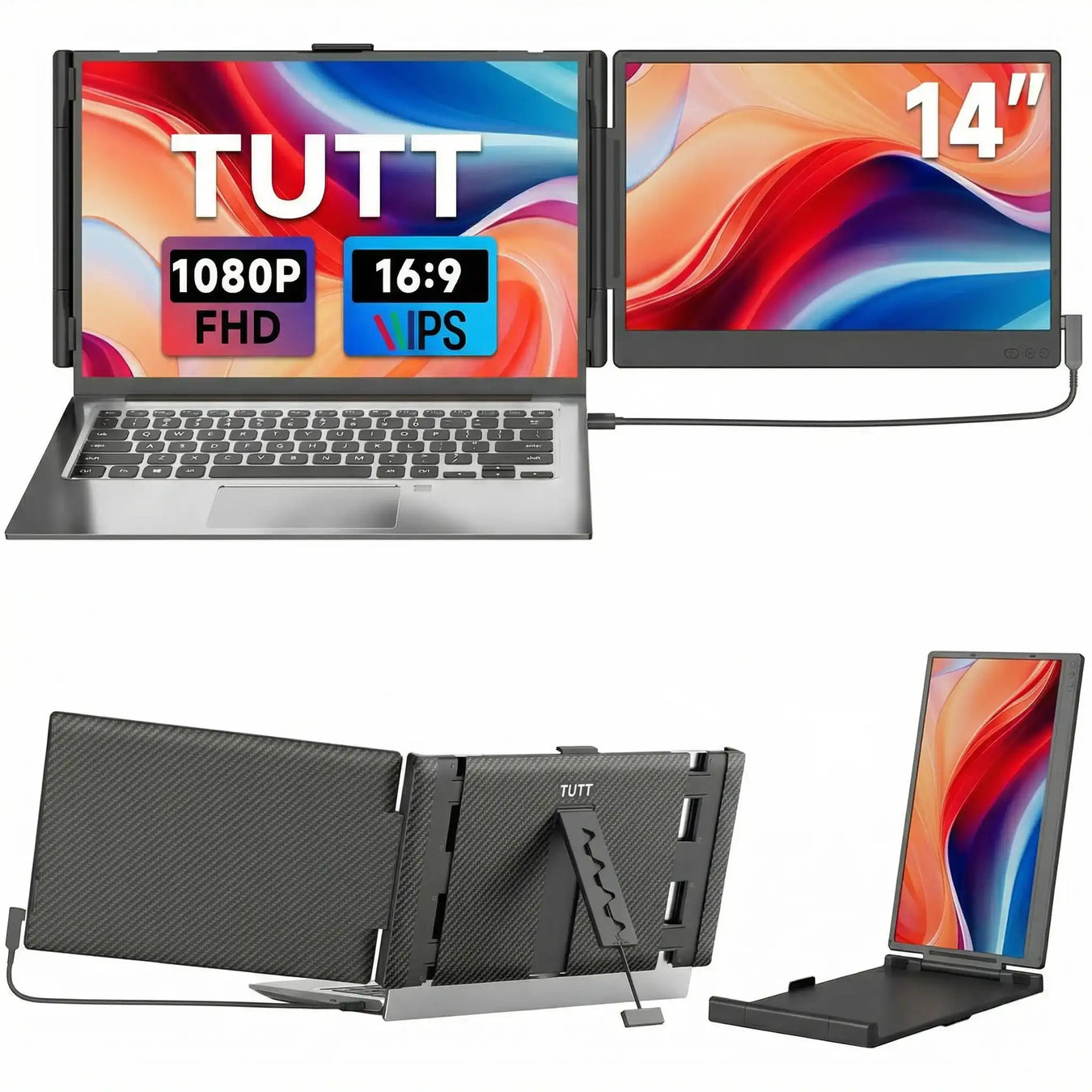 Best External Monitor for Laptop, Single Laptop Screen Extender USB-C