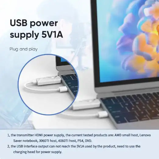 TUTT Wireless HDMI Transmitter & Receiver Kit | 1080p Plug-and-Play Screen Mirroring