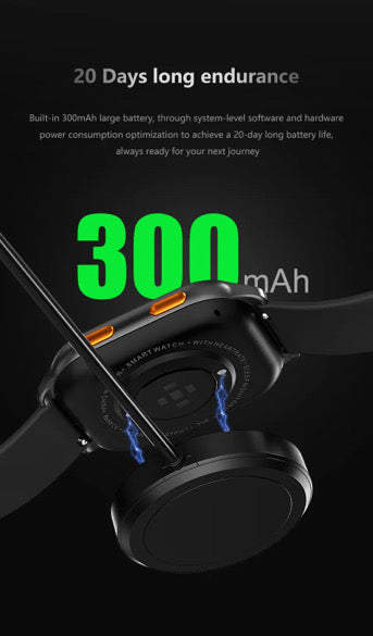 TUTT AMOLED Screen Smartwatch | Always-On Display | Health & Fitness Tracker | YOKO | IP68 Men & Women Smartwatch (Two Straps)