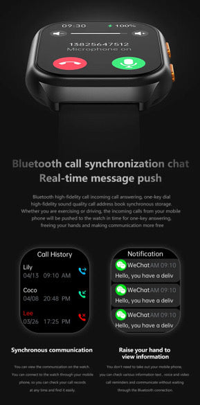 TUTT AMOLED Screen Smartwatch | Always-On Display | Health & Fitness Tracker | YOKO | IP68 Men & Women Smartwatch (Two Straps)