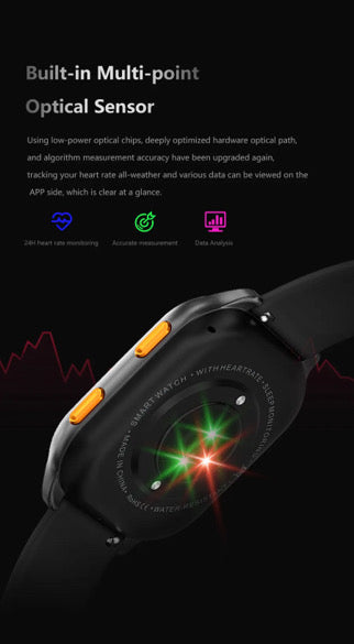 TUTT AMOLED Screen Smartwatch | Always-On Display | Health & Fitness Tracker | YOKO | IP68 Men & Women Smartwatch (Two Straps)