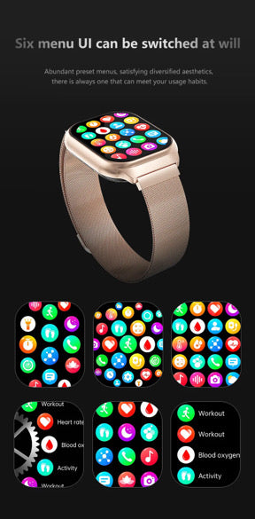TUTT AMOLED Screen Smartwatch | Always-On Display | Health & Fitness Tracker | YOKO | IP68 Men & Women Smartwatch (Two Straps)