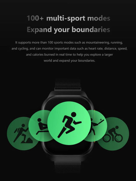 TUTT AMOLED Screen Smartwatch | Always-On Display | Health & Fitness Tracker | YOKO | IP68 Men & Women Smartwatch (Two Straps)