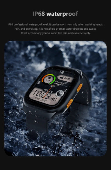 TUTT AMOLED Screen Smartwatch | Always-On Display | Health & Fitness Tracker | YOKO | IP68 Men & Women Smartwatch (Two Straps)