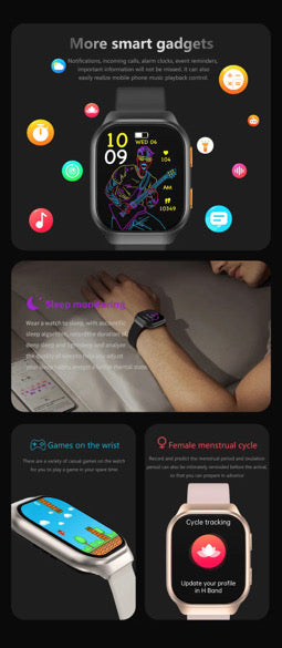 TUTT AMOLED Screen Smartwatch | Always-On Display | Health & Fitness Tracker | YOKO | IP68 Men & Women Smartwatch (Two Straps)