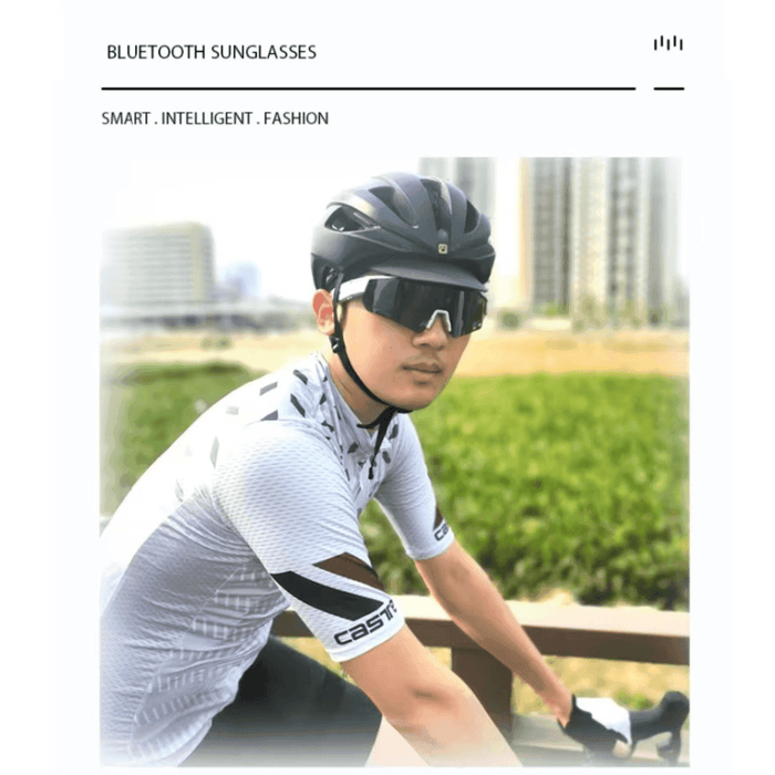 TUTT Bluetooth Smart Sunglasses For Cycling | AI Voice Assistance Call & Music | Dual Microphone | HD UV400 Protection | Anti Blue Ray | E18 + Blue-Ray Test Kit