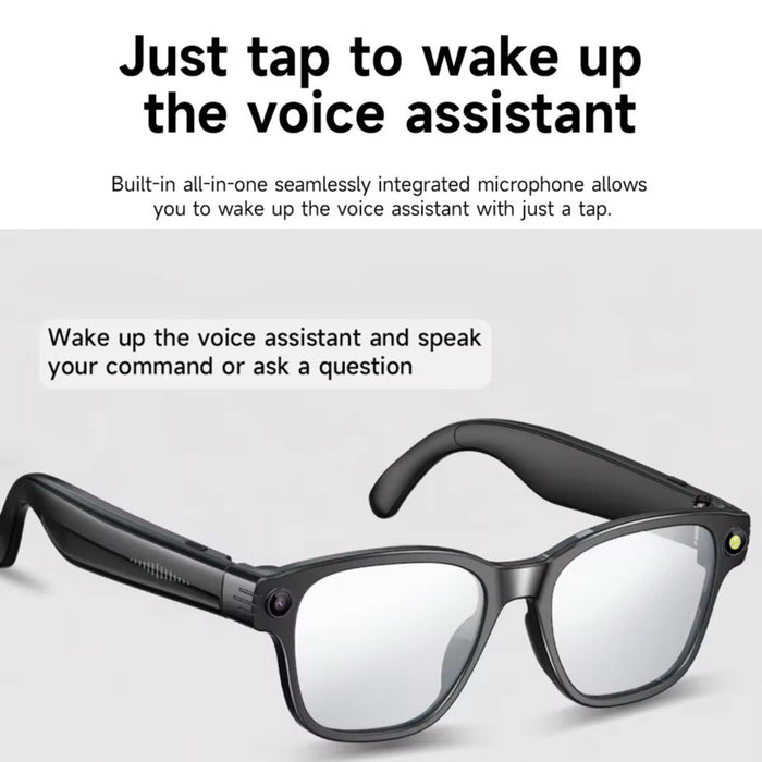 TUTT GS10 AI Smart Glasses | HD Camera + Voice Assistant + Real-Time Translation | Replaceable with Prescription Lenses