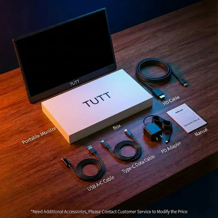 TUTT 23.8" Wireless Portable Monitor 120Hz, Screen Extender for Mobile Laptop | S23W