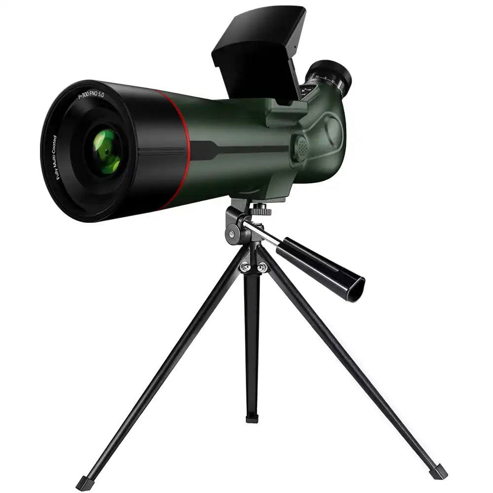 Télescope TUTT 350x, longue-vue | Écran externe et vision nocturne | Enregistrement HD 30 MP sur carte microSD | Astronomique | Étanche IP54
